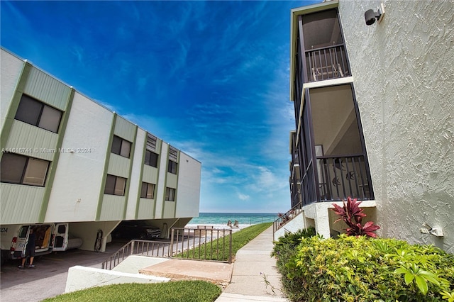 view of property featuring a water view