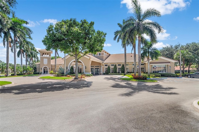 view of property with a garage