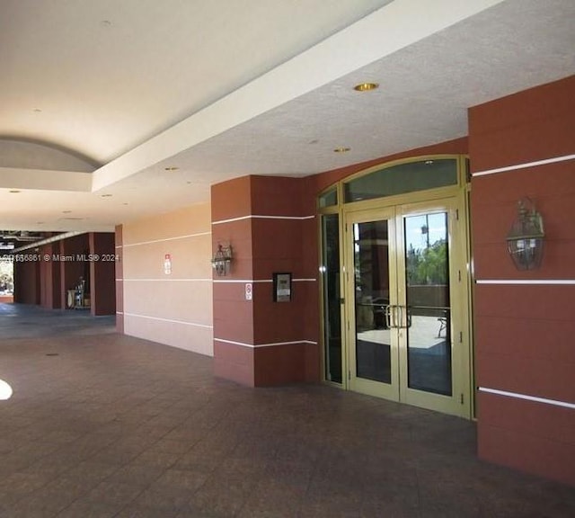 view of exterior entry with french doors