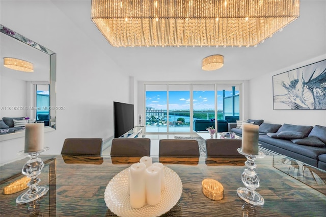 living room featuring expansive windows