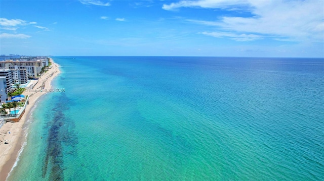 property view of water with a view of the beach