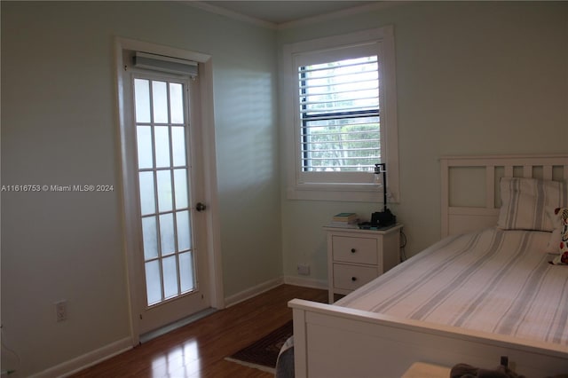 bedroom featuring wood-type flooring