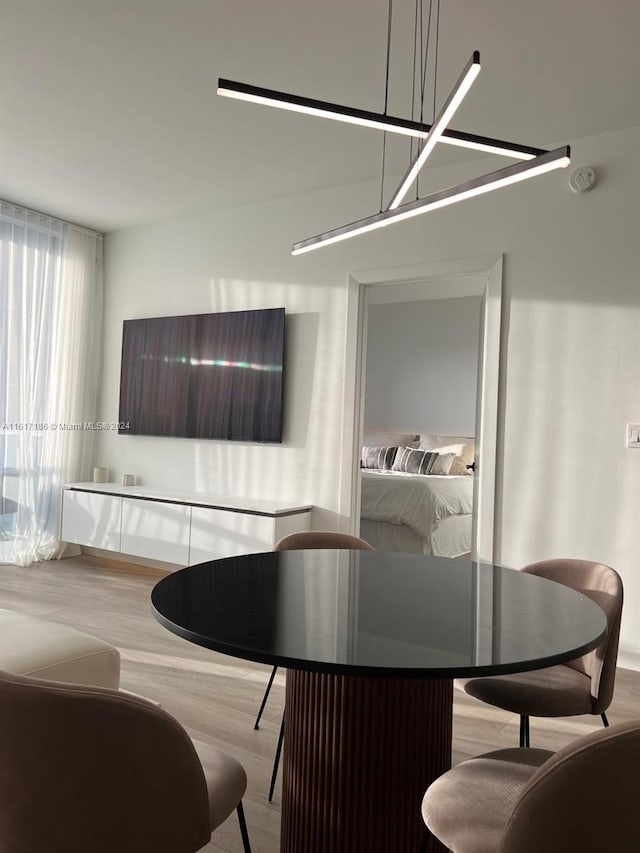 dining room featuring light wood-type flooring