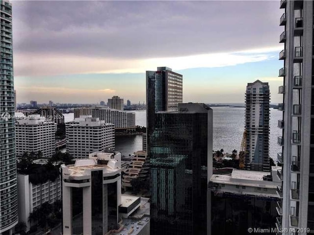 city view featuring a water view