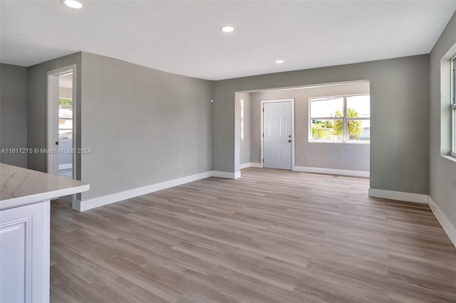 interior space featuring light hardwood / wood-style floors