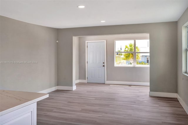 entryway featuring light hardwood / wood-style floors