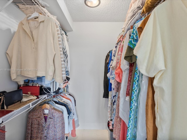 view of walk in closet