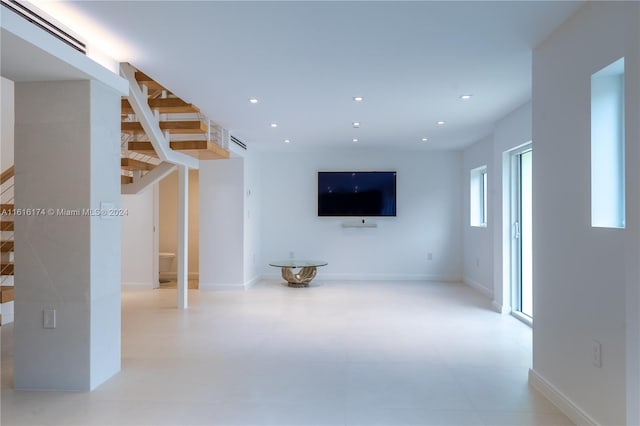 view of tiled living room