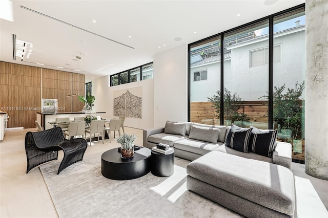 2832 Coconut Ave Unit 2832, Miami, FL 33133 - living room featuring recessed lighting and floor to ceiling windows