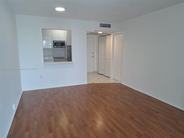 interior space with light hardwood / wood-style floors