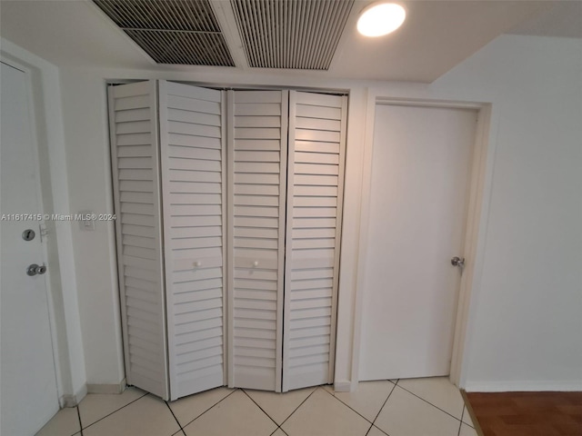 interior space with tile patterned flooring