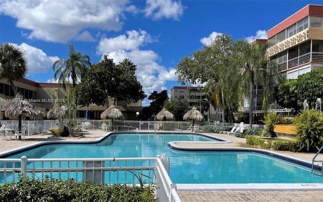 view of pool with a patio area