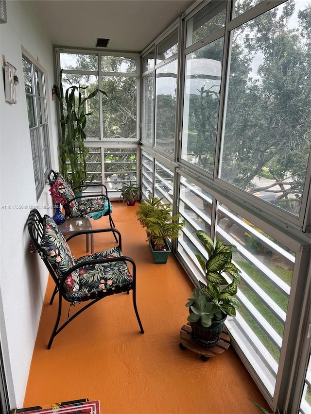 view of sunroom