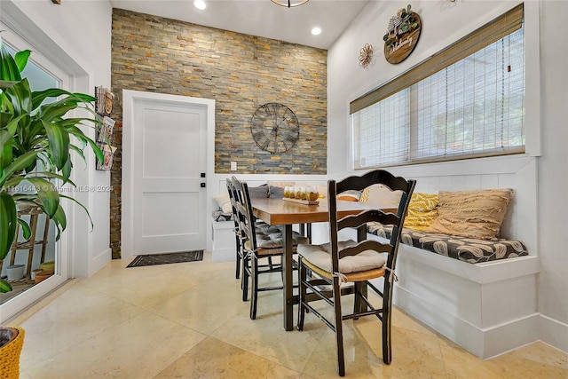 view of dining room