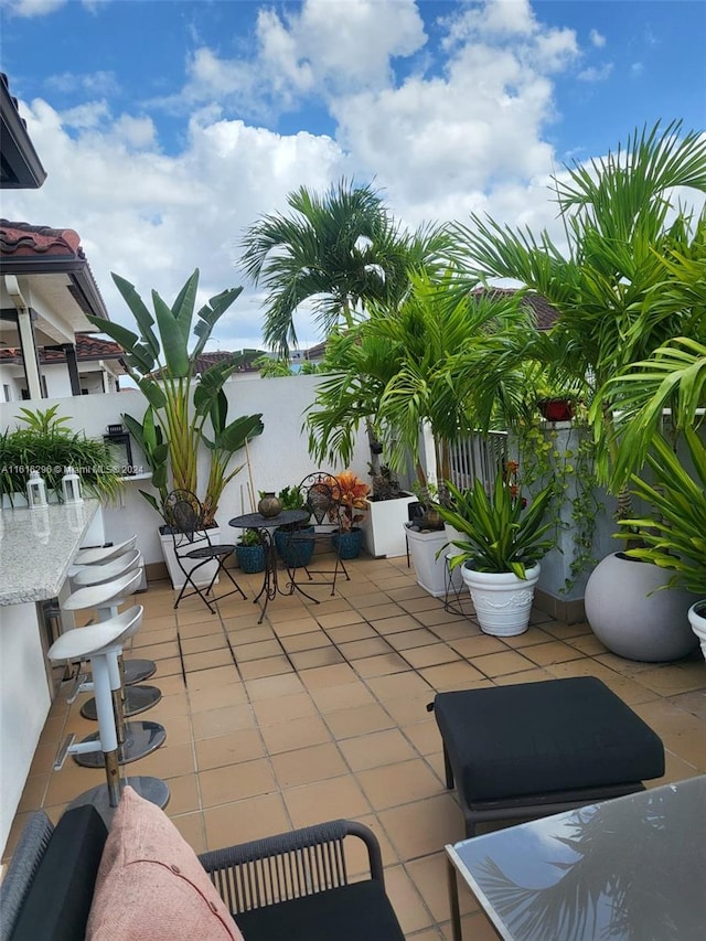 balcony featuring a patio
