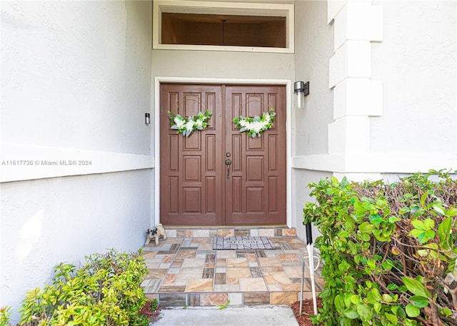 view of doorway to property