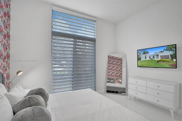 view of tiled bedroom