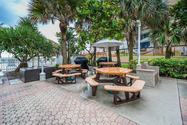 view of patio / terrace featuring grilling area