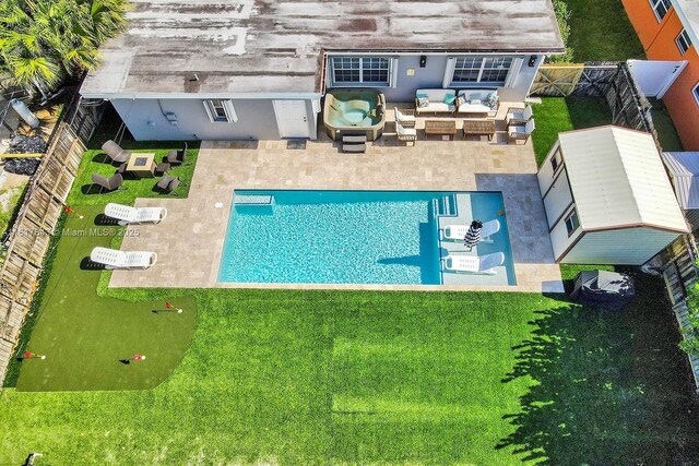 birds eye view of property