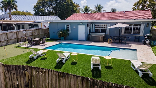 view of pool with a patio