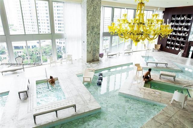 465 Brickell Ave Unit 3706, Miami, FL 33131 - view of swimming pool with a chandelier