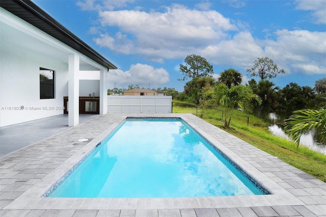 view of pool with a patio area