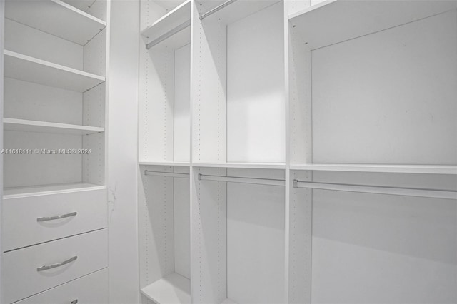 view of walk in closet