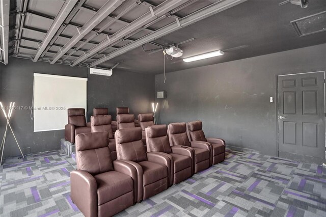 view of carpeted cinema