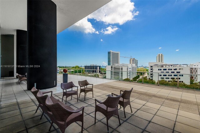 view of patio / terrace featuring a balcony