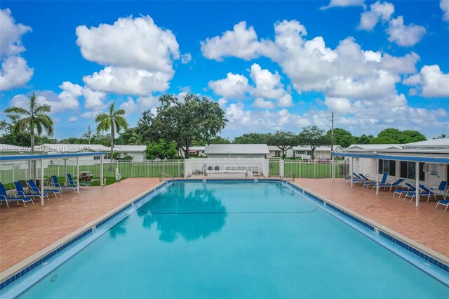 view of pool featuring a patio area