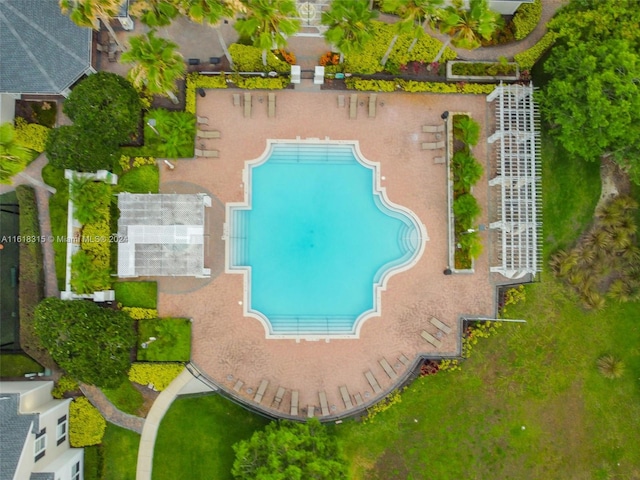 200 Southern Pecan Cir Unit 105, Winter Garden, FL 34787 - bird's eye view of a pool