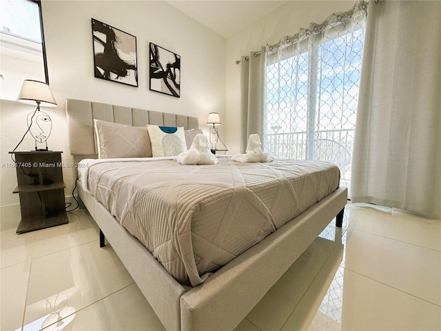 view of tiled bedroom