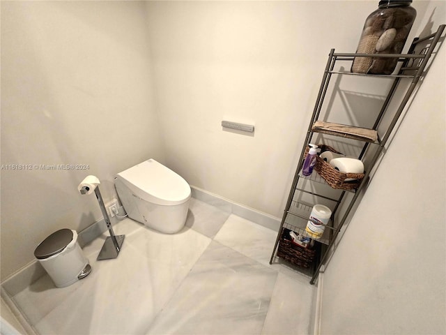 bathroom with tile patterned flooring