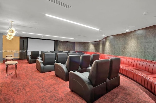 cinema with carpet flooring