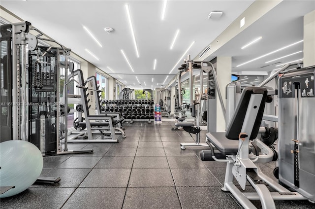 view of exercise room