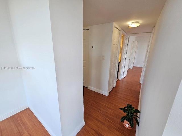 hallway featuring hardwood / wood-style floors