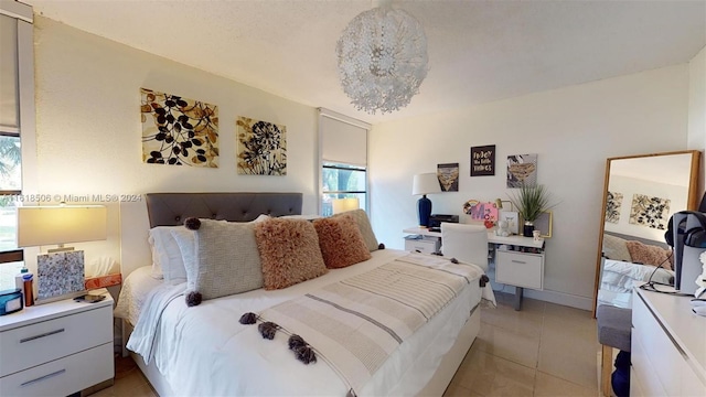 view of tiled bedroom