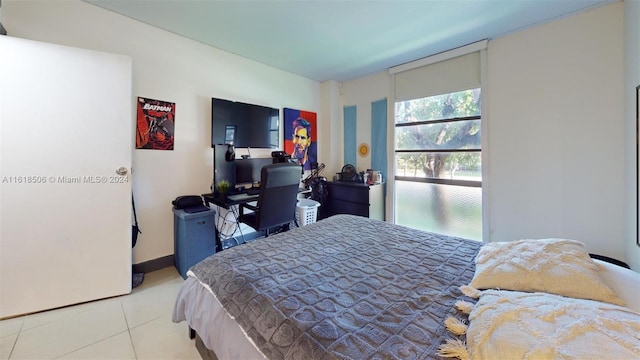 view of tiled bedroom