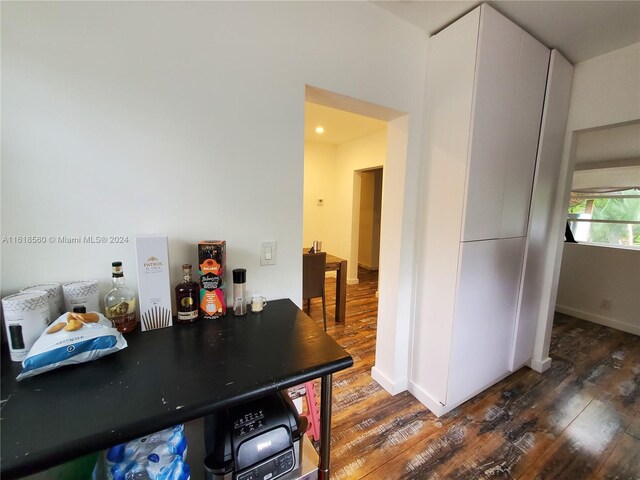 interior space featuring dark hardwood / wood-style flooring