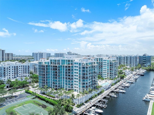 exterior space featuring a water view