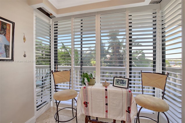 dining area with a wealth of natural light