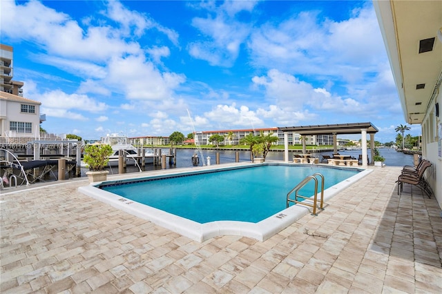 view of pool with a patio area