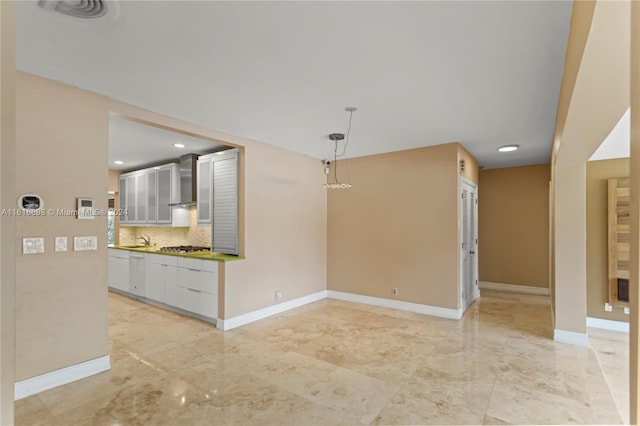 1154 Jefferson St, Hollywood, FL 33019 - interior space with a sink, marble finish floor, baseboards, visible vents, and recessed lighting