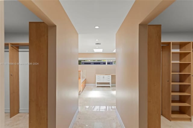 1154 Jefferson St, Hollywood, FL 33019 - hall with baseboards, visible vents, and recessed lighting