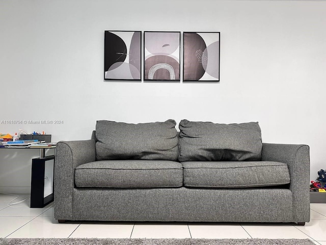 view of tiled living room