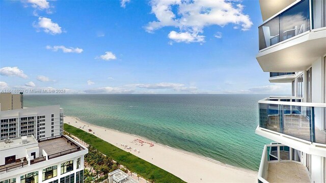 water view with a beach view
