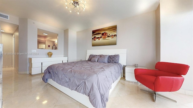 view of tiled bedroom