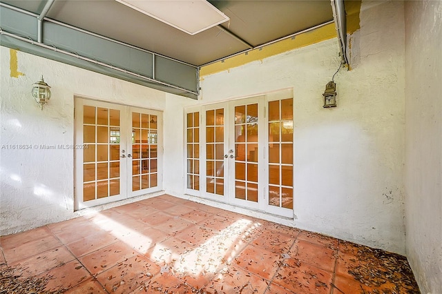 interior space featuring french doors