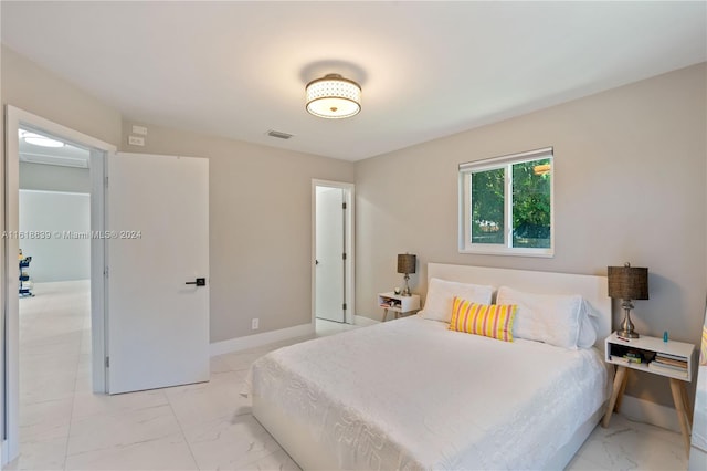 view of tiled bedroom