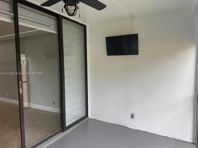 view of patio / terrace with ceiling fan